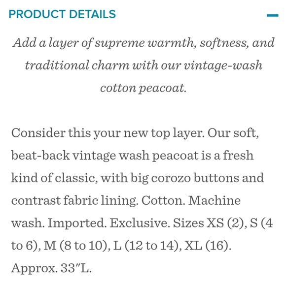 🆕🌿SUNDANCE CLASSIC PEACOAT🌿 - Picture 6 of 6